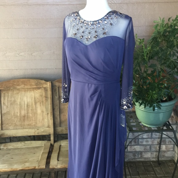 Alex Evenings ALine Sweetheart Long Stretch Dress - Picture 3 of 8